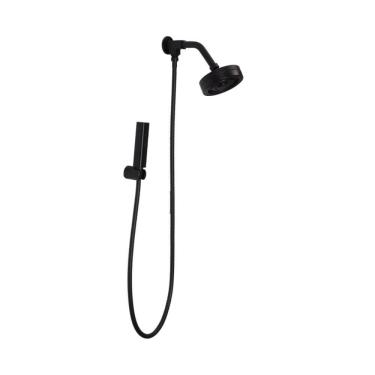 Imagem de Kit Chuveiro Autolimpante Redondo de Parede Mauá com Desviador Mundaú e Ducha Manual Aruanã Pingoo.casa - Preto