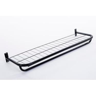 Imagem de Arara de parede com prateleira (80 cm, Preto)