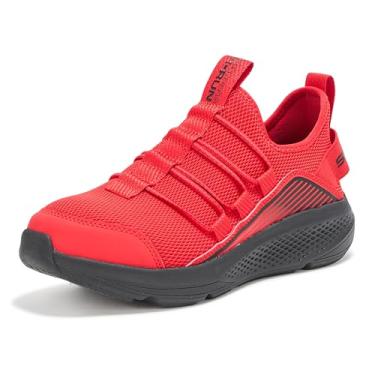 Imagem de Skechers Tênis masculino Go Run Elevate, Vermelho/preto, 12 Little Kid