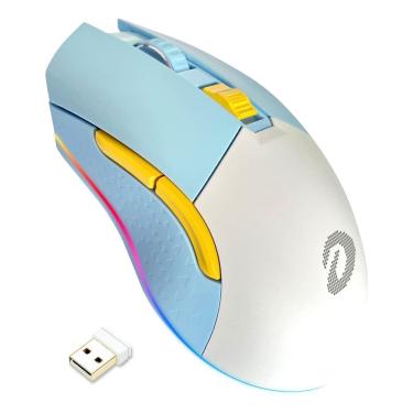 Imagem de Mouse para jogos DAREU recarregável de modo duplo 10K DPI RGB com 7 botões