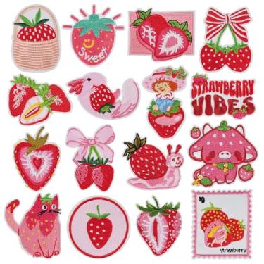 Imagem de Adesivos Boho Iron on Patches, aplique de bordado vintage fofo, adesivos femininos estéticos costurados bordados DIY adesivos decorativos de prensa térmica para roupas, chapéus, jaquetas e mochilas