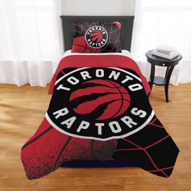 Imagem de NORTHWEST Conjunto de edredom Toronto Raptors oficialmente licenciado pela NBA – Casal/Queen e Twin/Twin GG – Roupa de cama macia com logotipo do time e fronhas – Conjunto de quarto de fã de basquete