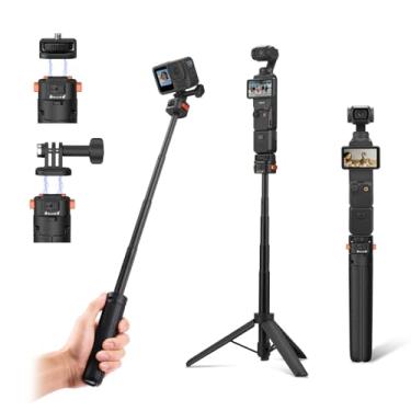 Imagem de Osmo Pocket 3 Tripé para câmera Go Pro Action, mini mesa de mesa extensível tripé pequeno bastão de selfie portátil com liberação rápida 1/10.2 cm parafuso vlog para DJI Action 5 Pro para acessórios