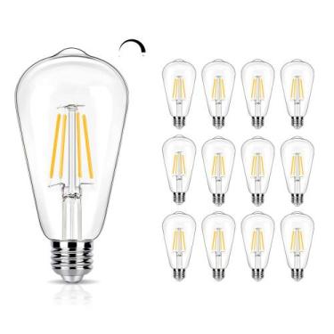 Imagem de Lâmpadas LED Edison WinSaled reguláveis 4W 3000K E26, pacote com 12