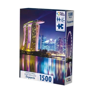 Imagem de Quebra cabeça Singapura Malásia 1500 peças - Puzzle QC Pais e filhos