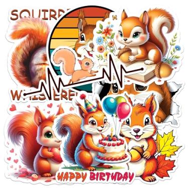 Imagem de Adesivo de esquilo 8 peças (tamanho grande) adesivos de vinil para laptop decalque à prova d'água para para-choques de carro, garrafa de água, caderno, bagagem, janela, festa, aniversário, decorações