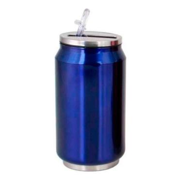 Imagem de Copo Térmico Azul Em Aço Inox Com Tampa E Bico 250Ml