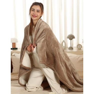 Imagem de ESTINGO Cobertor elétrico aquecido, cobertor de aquecimento com desligamento automático de 4 horas e 5 níveis de aquecimento, cobertor aquecido de 127 x 152 cm com proteção contra superaquecimento