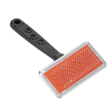 Imagem de Escova Rasqueadeira Aço Patinhas Tira Pelos Pet Cães e Gatos