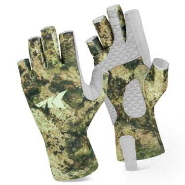 Imagem de KastKing Luvas de pesca La Sal UPF50+ Luvas de sol com proteção UV, luvas sem dedos, homens e mulheres, para atividades ao ar livre, caiaque, remo, remo, canoagem, caça