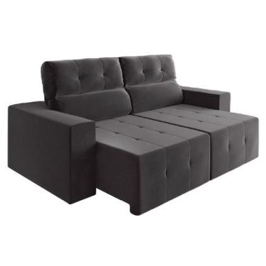 Imagem de Sofá Retrátil e Reclinável 2m 3 Lugares Fênix Veludo Mamflex - MAM FLE