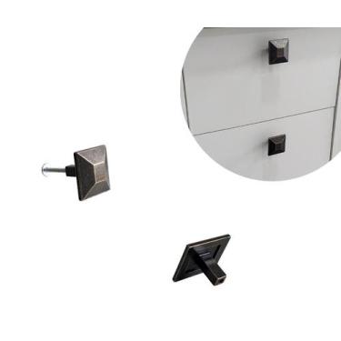 Imagem de 8 Puxador Quadrado Ouro Velho P/ Gaveta, Armário, Móveis - Compras Fác