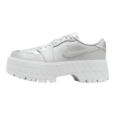 Imagem de Tênis feminino Air Jordan 1 Brooklyn Low (HF3184-100, branco/prata metálico), Branco/prata metálica., 38