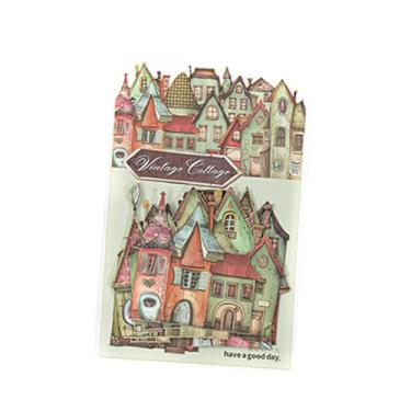 Imagem de KRDPMV Conjunto de 15 Adesivos Decorativos de Cartolina para álbuns de Recortes, Papel Decorativo, Casa Estranha Estilo Vintage, para Arte Faça Você Mesmo, E, Style F