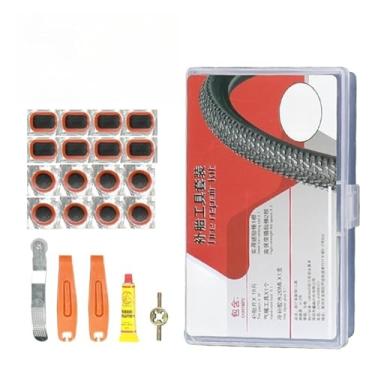Imagem de Castrap Kit De Reparação De Pneus De Bicicleta, Sem Necessidade De Cola, Conjunto De Ferramentas Portátil Para Bicicleta De Estrada De Montanha Inclui Patch Frio (Padrão)