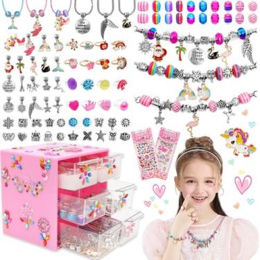 Imagem de Kit de fabricação de pulseiras Charm FOVRPUIB com miçangas para menina