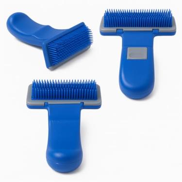 Imagem de Escova Rasqueadeira Automática para Cães e Gatos, 15cm, Remove Pelos Mortos, Ideal para Pelos Curtos e Longos