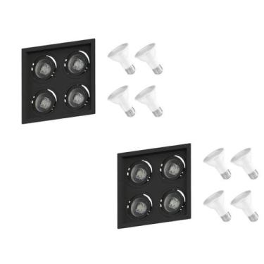 Imagem de 2 Spot Embutir Recuado PAR20 + Lâmpada LED 6W 3000K E27 - SAVE ENERGY