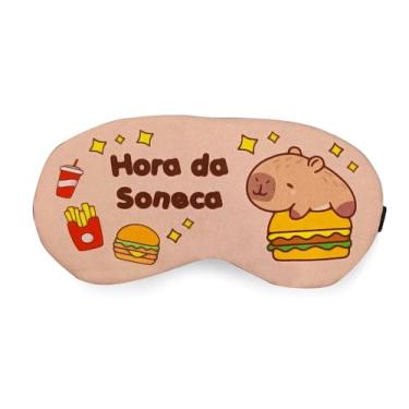 Imagem de Mascara de dormir Capivara Hamburguer Lanche Fofo Confortável Hora da soneca Tapa Olhos