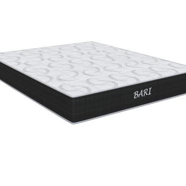 Imagem de Colchão Casal de Espuma D45 Bari malha 24x138x188cm Preto/Branco