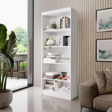 Imagem de Estante Para Livros 5 Prateleiras Viena Rofemar Móveis Branco - NULL