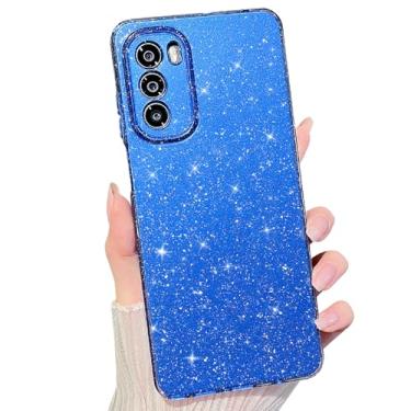 Imagem de MINSCOSE Capa para Moto G Stylus 2022, linda super vibrante neon brilhante brilhante capa fina à prova de choque para câmera para mulheres e meninas para Motorola Moto G Stylus 2022-DarkBlue