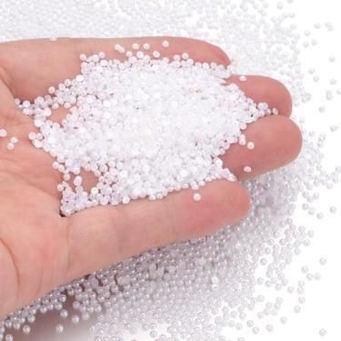 Imagem de Chuyau 8000 peças de pérolas planas AB brancas de 2 mm para artesanato de joias e meias pérolas redondas para fazer scrapbook faça você mesmo, sapatos, roupas, copo, unhas, decoração de arte de