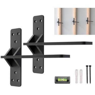 Imagem de Balin Designs Suportes De Bancada Flutuantes 14 Polegadas Por , Prateleira Suspensos Livres Para Serviços Pesados, Suporte Em T Chuveiro Parede Invisíve