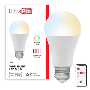 Imagem de UltraPro Lâmpada inteligente LED Wi-Fi, A19, equivalente a 60 W, branco ajustável 2700K - 6500K, regulação de alcance total, roteador de 2,4 GHz necessário, ritmo circadiano, aplicativo fácil de usar