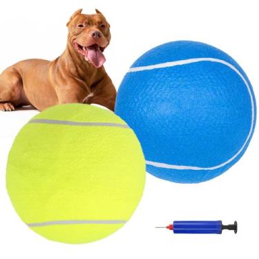 Imagem de Bola de tênis SCENEREAL Giant de 25 cm para cães, pacote com 2 unidade