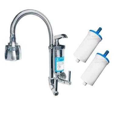 Imagem de Torneira Cozinha Com Filtro Parede 1/4 Volta + 2 Refil Extra GW Comerc