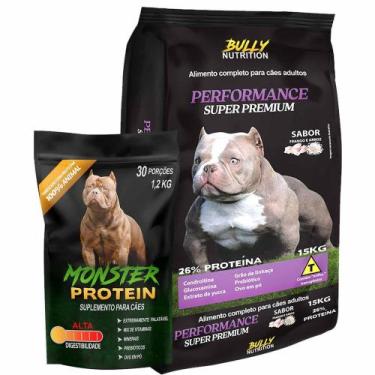 Imagem de Ração Performance Super Premium 15kg + Suplemento Bully Monster 1,2Kg 