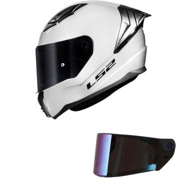 Imagem de Capacete LS2 FF810 Vigo Monocolor Branco Mais Viseira Camaleão