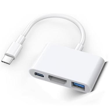 Imagem de Adaptador Apple USB C para HDMI para iPhone 15/16 para TV, adaptador multiporta AV digital USB-C 4K @60Hz com PD 100W e USB3.1, dongle tipo C para HDMI certificado MFi para iPad Pro, MacBook Air/Pro