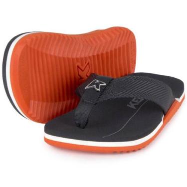Imagem de Chinelo Infantil Kenner NK6 Pro - Preto e Laranja, 31/32