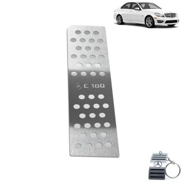 Imagem de Descanso de Pé Aço Inox Mercedes C180 2012 A 2014 Prata