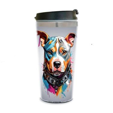 Imagem de Copo Térmico Pet Lover Pitbull 450 Ml Inox Int