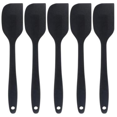 Imagem de Espatula De Silicone Preta Grande Kit 05 Un