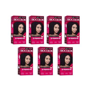 Imagem de Coloraçao Biocolor Creme 1.7 Preto Int - Kit Com 7Un