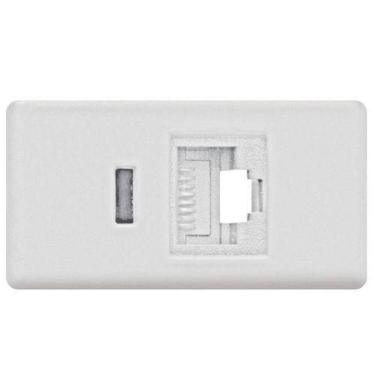 Imagem de Tomada De Rede Rj45 Tramontina - Módulo De Conexão Ethernet 12707