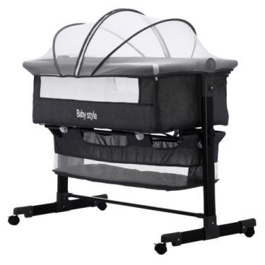 Imagem de Berço 6 em 1 Portátil Moises Com Mosquiteiro De Bebê Acopla Na Cama - 