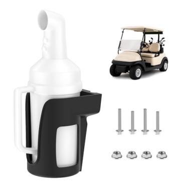 Imagem de FIXHAWK Garrafa de areia universal para carrinho de golfe com suporte, garrafa de sementes de areia de enchimento Divots, adequada para carros de clube, EZGO, modelo Yamaha