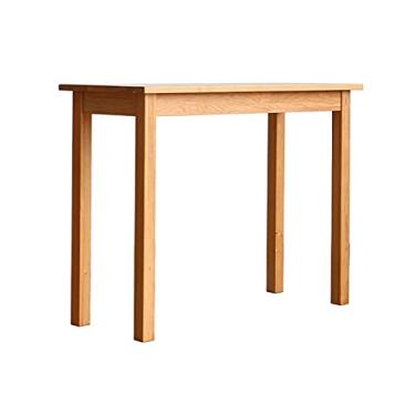 Imagem de AKALNNB Mesa de PC para casa mesa de madeira estreita 1,0/1,2/1,4 metros mesa de janela estável mesa de estudo de escrita simples mesa de madeira de cerejeira, mesa de escritório fácil de instalar