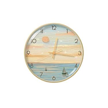 Imagem de WYUYIWH Relógios de parede para decoração de sala de estar 12 polegadas decoração de sala de estar relógio de parede moderno e minimalista relógio silencioso relógios de parede (cor: latão)