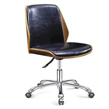 Imagem de Cadeiras de secretária de escritório cadeira de escritório cadeira de secretária ajustável cadeira de computador de couro de madeira cadeiras gerenciais para casa cadeiras executivas minimalistas