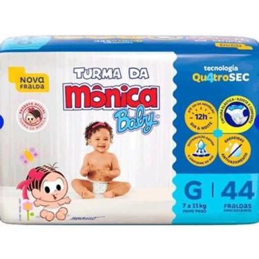 Imagem de Fralda Descartável Turma da Mônica Tamanho G - com 44 Tiras