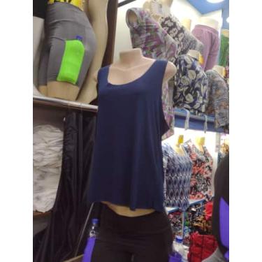 Imagem de Regata feminina de malhar - Proença moda fitness , tamanho único , Azu