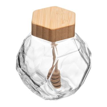 Imagem de Meleira de Vidro C/Tampa e Pegador de Bambu 200ml Wolff