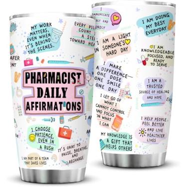 Imagem de ZAHUOMUG Presentes de Farmacêutico, Semana de Apreciação de Farmacêuticos, Presentes de Formatura de Natal para Mulheres, Presente de Farmácia para Farmacêutico, Caneca de Copo de Café de Viagem 590