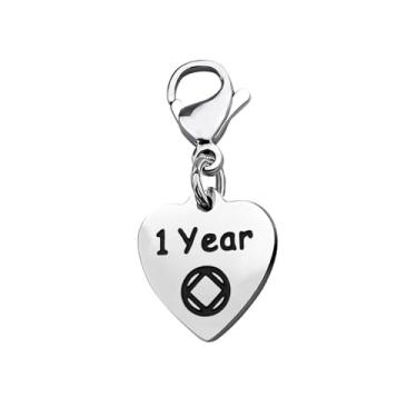 Imagem de FEELMEM NA Recovery Jewelry Charm Zipper Pull Narcóticos Anônimos Presentes Sobriety Charm Sobriety Gifts Sobriety, Small, Liga metálica, Zircônia cúbica